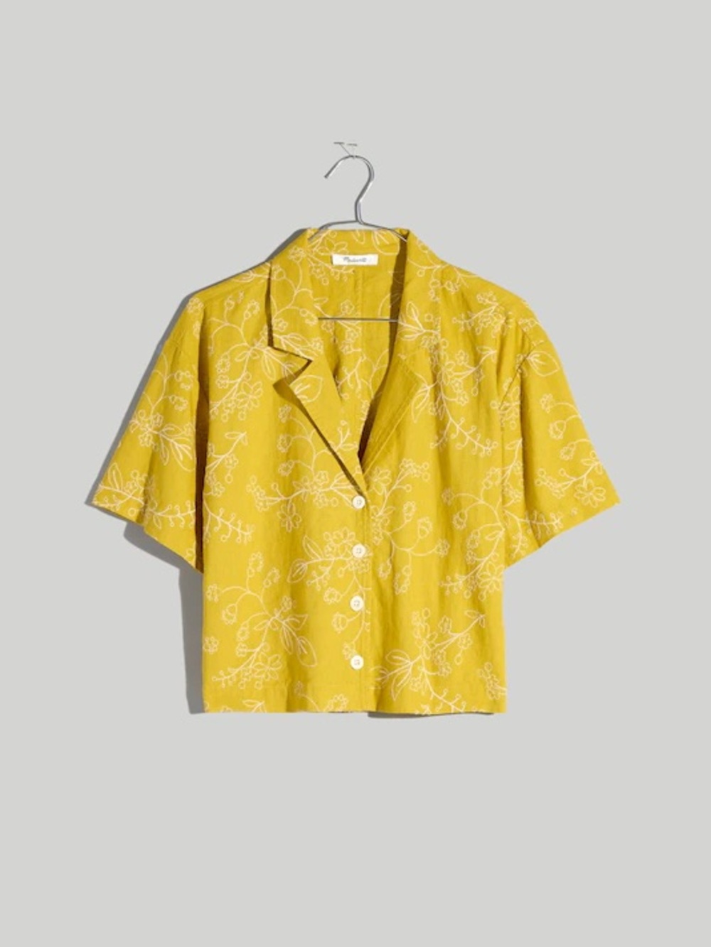 Madewell Short-Sleeve Camp Shirt in linen Floral - Picture 3 of 4